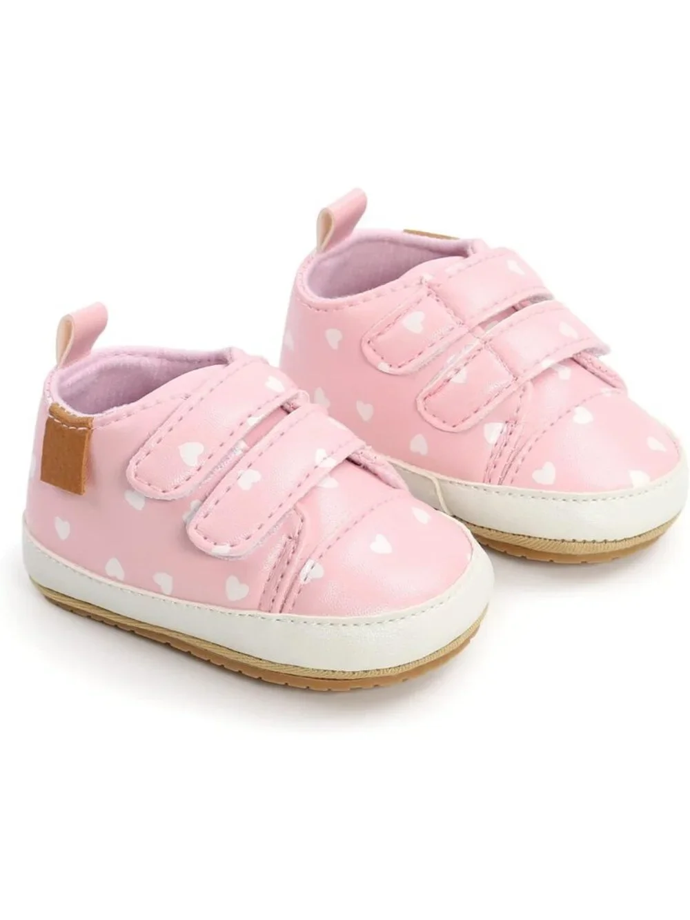 Non-Slip High-Top Infant Sneakers | PU Leather Toddler Walking Shoes & Crib